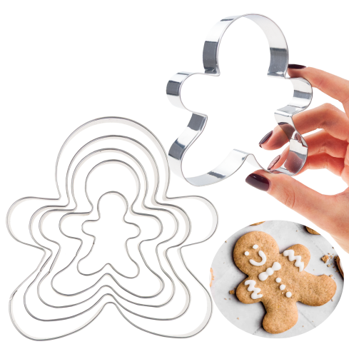 Ausstechformen für Plätzchen, zum Ausstechen von Lebkuchen, Plätzchenmännchen, 5-teiliges Set