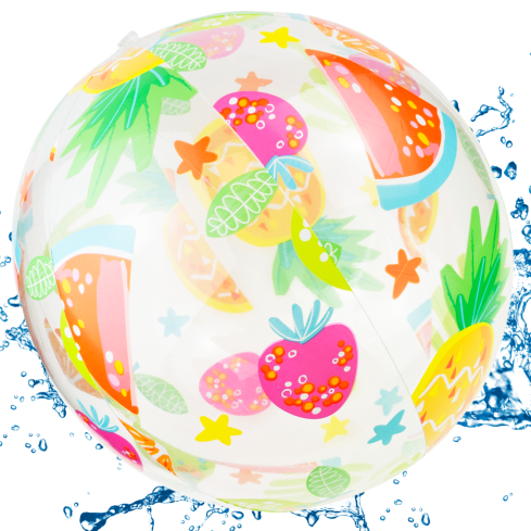 TG81879-2 Buntes, durchsichtiges aufblasbares Strandball für Kinder – Schwimmbad, Strand