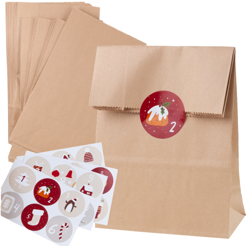 TG83939 Adventsverpackungen – Adventskalender + 24 Aufkleber