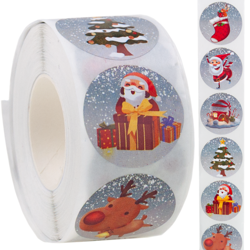 TG84246 Weihnachtsaufkleber für Weihnachtsgeschenke, 500 Stück