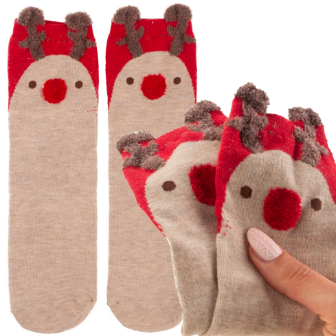 TG84248 Socken mit Rentiermotiv