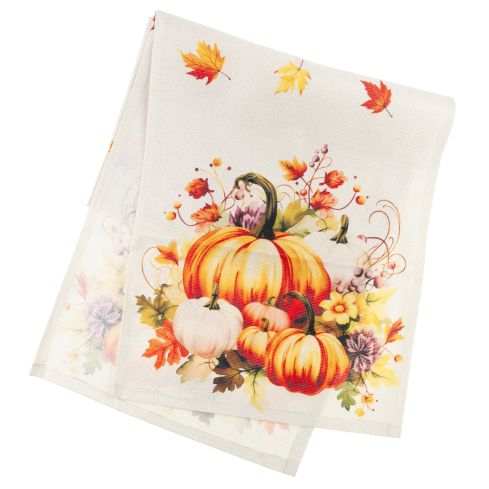 TG84320 Herbst-Laufsohle mit Kürbissen, Blättern und Halloween-Motiven