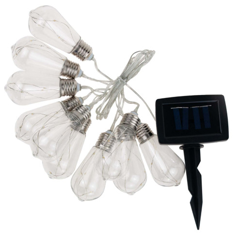 TG60454 SOLAR GARTEN LICHTER BALKON LOFT LICHTER BIRNEN LED KETTE GARLANDE