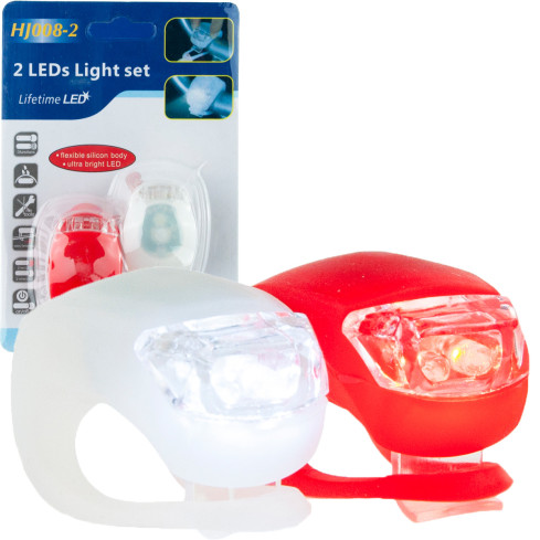 ZW39 LED FAHRRADLAMPE VORNE HINTEN 2 STÜCK