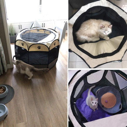 TG64647 HUNDEKÄFIG KATZENSTALL STALL BETT GATTER