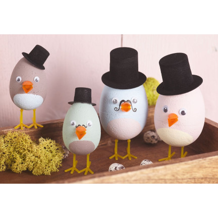 TG40894 Styropor-Eier, Ostereier (12 Stück), Eier für Decoupage-Dekorationen