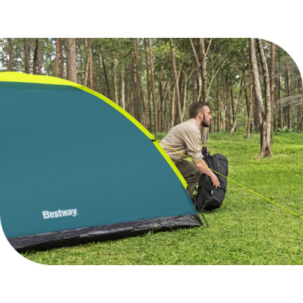 68143 4-Personen Tourenzelt, Campingzelt mit Außenzelt, Apsis, Bestway Wander Dome, 68143