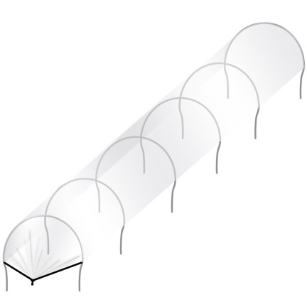 TG60609 Mini-Gartengewächshaus, Polytunnel, Pflanzfolie, Beetgewächshaus, 3m