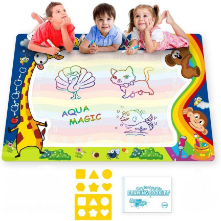 TG67278 Große Wassermalmatte zum Zeichnen und Malen mit Wasser – Mega-Set + Zubehör