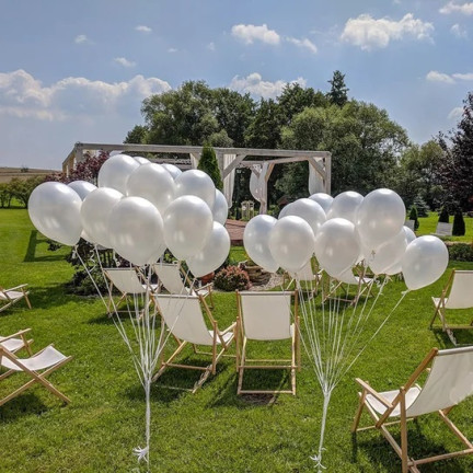 TG53243-4 LUFTBALLONS 100PCS PERLE WEISS HOCHZEIT KOMMUNION GEBURTSTAG
