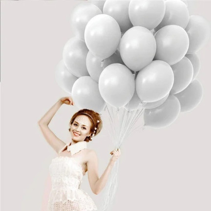 TG53243-4 LUFTBALLONS 100PCS PERLE WEISS HOCHZEIT KOMMUNION GEBURTSTAG