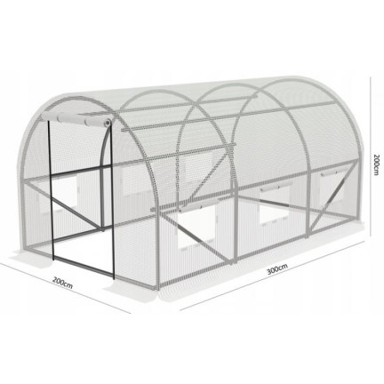 TUN5569 GARTENDUNEL 3x2m GARTENDUNEL 6m2 WEISS