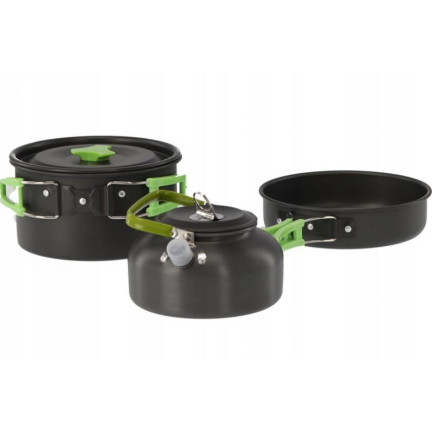 CAM6834 WANDERN KOCHGESCHIRR TÖPFE SET CAMPING CAMPING WASSERKOCHER 18IN1