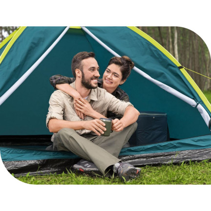 68143 4-Personen Tourenzelt, Campingzelt mit Außenzelt, Apsis, Bestway Wander Dome, 68143