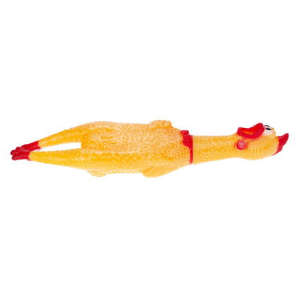 19035 GUMMI HUHN QUIETSCHEND HUND KAUEN SPIELZEUG