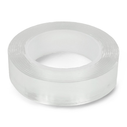 TG84360 doppelseitiges Klebeband, wiederverwendbar, transparent, 2 cm × 1 m