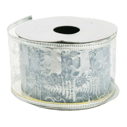 TG42491 Dekoband DECORATIVE WEIHNACHTSBAND 5CM 2,7M 2 Farben