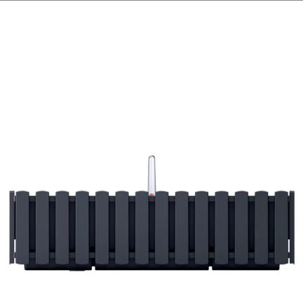 DDEF600W-S433 Balkonkasten, Pflanzgefäß 58 cm mit Griffen, anthrazit, Feuchtigkeitsmesser