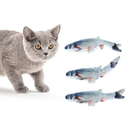 TG64361 Elektrisches springendes Fischspielzeug für Katzen