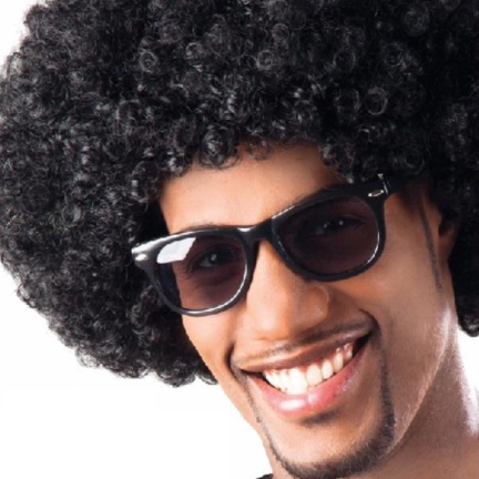 UR27 PERÜCKE AFRO SCHWARZES HAAR LOCKIG PARTY 70ER 80ER JAHRE FÜR SILVESTER