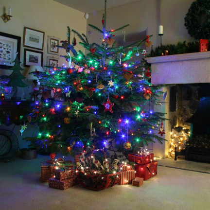 LM100 Weihnachtsbaumbeleuchtung, 100 LED, mehrfarbig, 8 Leuchtmodi