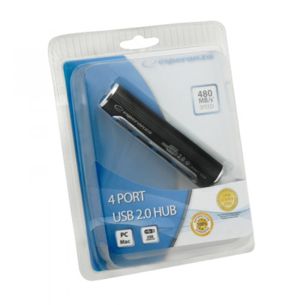 ES266 USB 2.0 HUB 4 ANSCHLÜSSE ALUMINIUM EA115