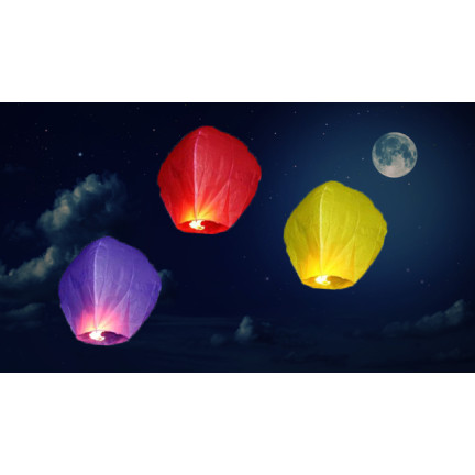 ZW20 FLYING HAPPY WISHING LAMPIONS Chinesisch für Hochzeiten, SYLWESTRA
