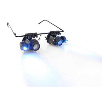 KK66 Uhrmacherbrille mit 20-facher LED-Lupe