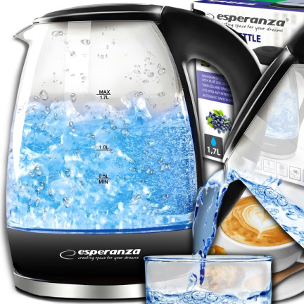 EKK011K ELEKTRISCHER WASSERKOCHER GLAS SALTO ENGEL 1,7 L SCHWARZ