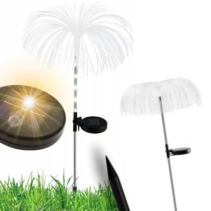 TG71397 SOLAR LAMPE 2PCS/GARTEN LED QUALLE STAMPFENDES LICHT