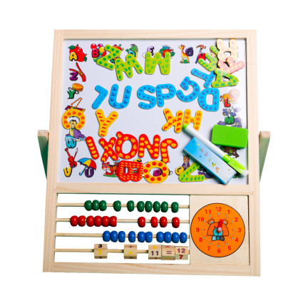 TG50042 Holztafel mit Magneten und Kreide, Abakus