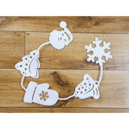C121072 WEIHNACHTLICHE FENSTERDEKORATION POLYSTYROL WANDKETTE