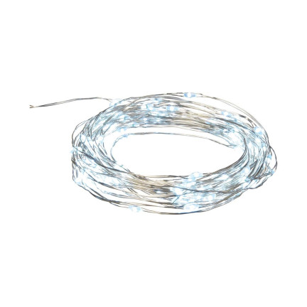 TG63173-1 LICHTER DRAHT TROPFEN 10 LED WEISS KALT BATTERIEN