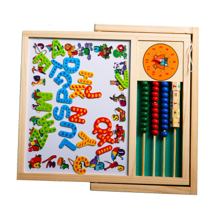 TG50042 Holztafel mit Magneten und Kreide, Abakus