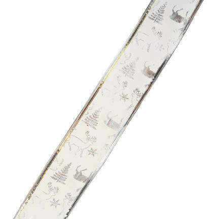 TG42491 Dekoband DECORATIVE WEIHNACHTSBAND 5CM 2,7M 2 Farben