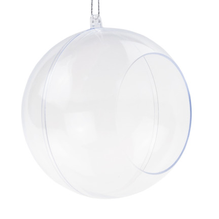 TG68999 Acrylkugel mit Öffnung zusammenklappbar Kunststoffkugeln 8cm transparent