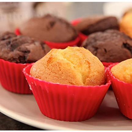 DD47 SILIKON-MUFFINFORMEN MUFFIN-SET MIT 12 STÜCK ZUM BACKEN