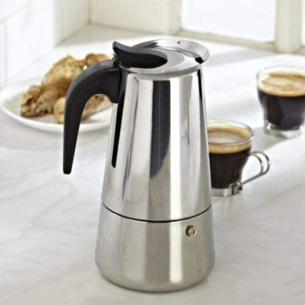TG56285 Stahlkaffeemaschine für 2 Tassen MAKINETKA Teebrüher 100ml
