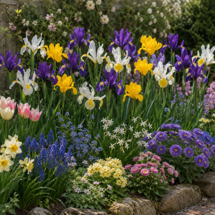 Holländische Iris, Iris hollandica, Schwertlilie, Blumenzwiebeln, Größe 6/7, 50 Stück.