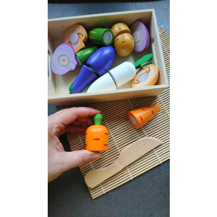 TG55486 HOLZGEMÜSE in einer Klettverschluss-Schneidebox