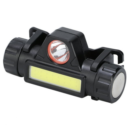 4-in-1-Stirnlampe, COB-LED, mit Magnet, über USB aufladbar, leistungsstark, verstellbares Kopfband