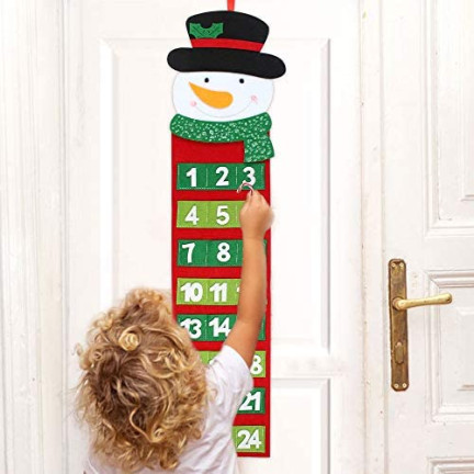 C51001 ADVENTSKALENDER WEIHNACHTSWUNDER SCHNEEMANN FILZ HÄNGEND BLANK