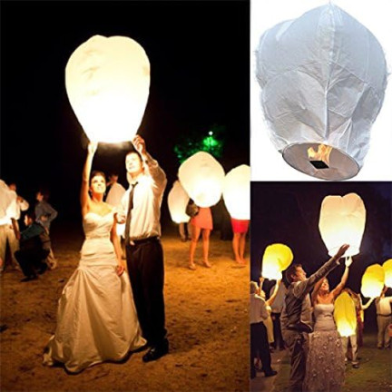 ZW20 FLYING HAPPY WISHING LAMPIONS Chinesisch für Hochzeiten, SYLWESTRA