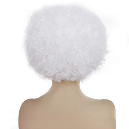TG63178 Afro-Perücke für den Weihnachtsmann, weiß, Engel-Kostüm, Engel-Verkleidung