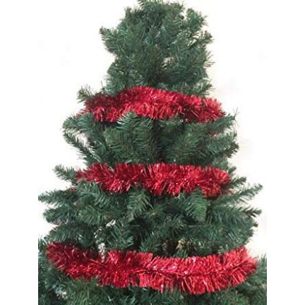 TG51877-rote weihnachtsbaumkette metallisch rot dicke girlande für weihnachtsbaum 2M