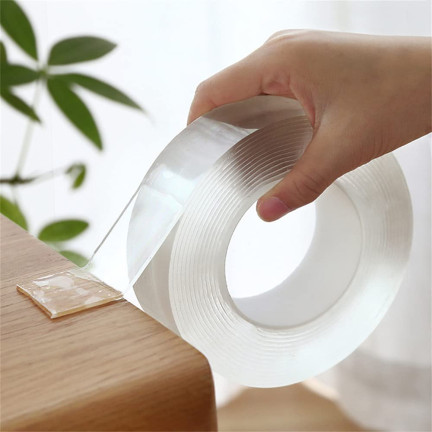 Doppelseitiges Montageband, wiederverwendbar, transparent, 3 cm x 5 m