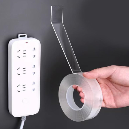 Doppelseitiges Montageband, wiederverwendbar, transparent, 3 cm x 5 m