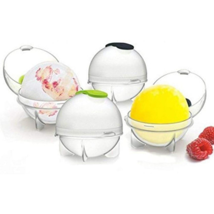TG64476 EISFORM EIS KUGELN FORM 4 STÜCK FÜR GETRÄNKE GROSS