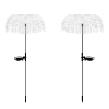 TG71397 SOLAR LAMPE 2PCS/GARTEN LED QUALLE STAMPFENDES LICHT