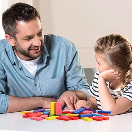 TG67014 Holz-Domino-Steine, großes Puzzle, 120 Teile